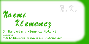 noemi klemencz business card